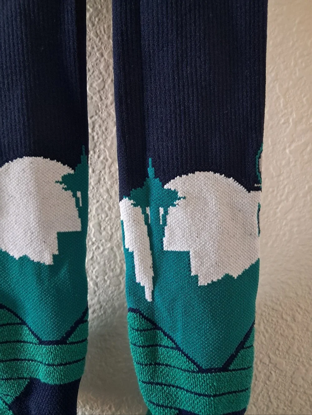 Stance Seattle Mariners Socks MLB Team Issued #57 Seattle Skyline Space Needle